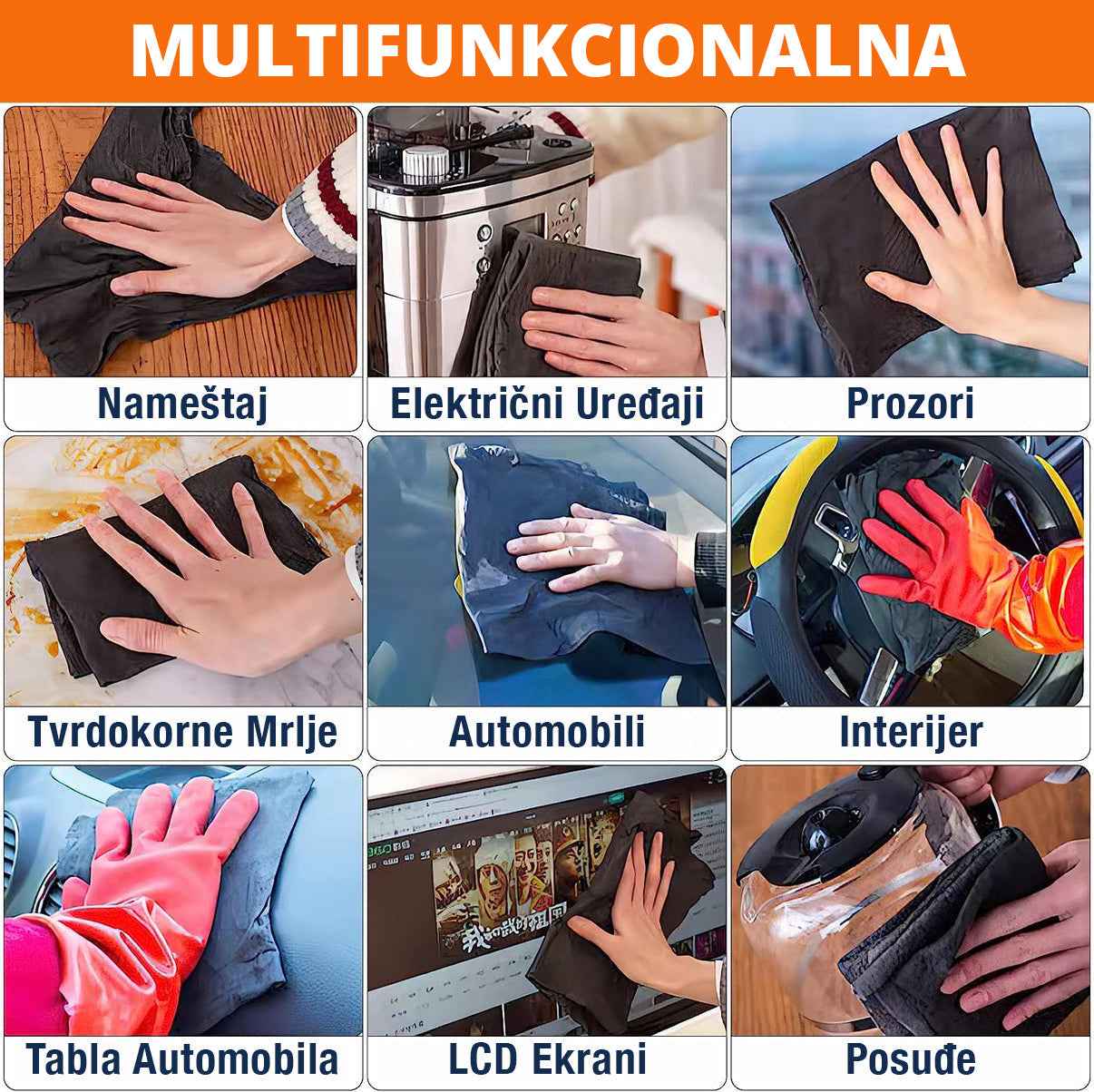 Čarobna Krpa Od Mikrofibera set od 5 komada